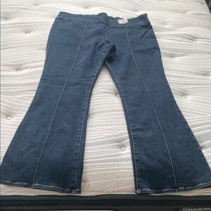 Express Women's Blue Flared Jeans